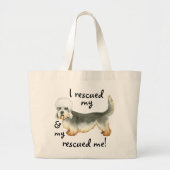 Rescue Dandie Grote Tote Bag (Voorkant)