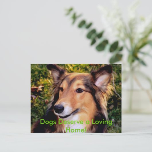 Rescue Dog Briefkaart (Staand voorkant)