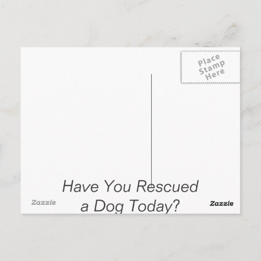 Rescue Dog Briefkaart (Achterkant)