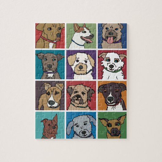 Rescue Dog Cartoon Legpuzzel (Verticaal)