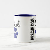 Rescue Dog Dad 2 Tweekleurige Koffiemok (Center)