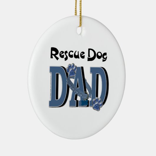 Rescue Dog DAD Keramisch Ornament (Rechts)