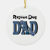 Rescue Dog DAD Keramisch Ornament (Voorkant)