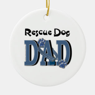 Rescue Dog DAD Keramisch Ornament
