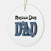 Rescue Dog DAD Keramisch Ornament (Links)
