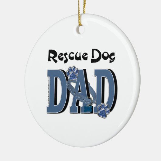 Rescue Dog DAD Keramisch Ornament (Links)