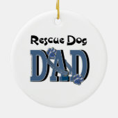 Rescue Dog DAD Keramisch Ornament (Achterkant)