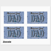 Rescue Dog DAD Rechthoekige Sticker (Vel)