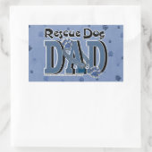 Rescue Dog DAD Rechthoekige Sticker (Tas)