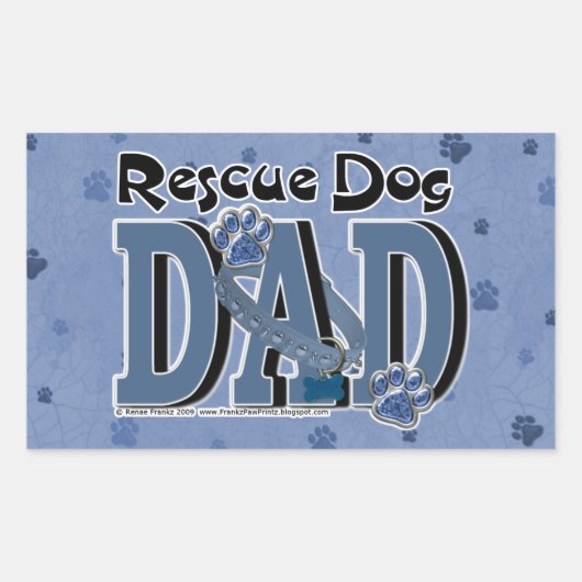 Rescue Dog DAD Rechthoekige Sticker (Voorkant)