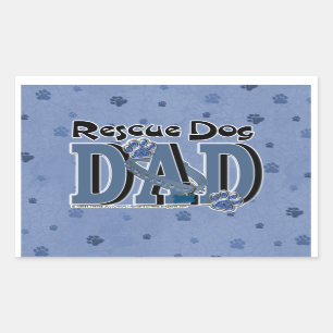 Rescue Dog DAD Rechthoekige Sticker