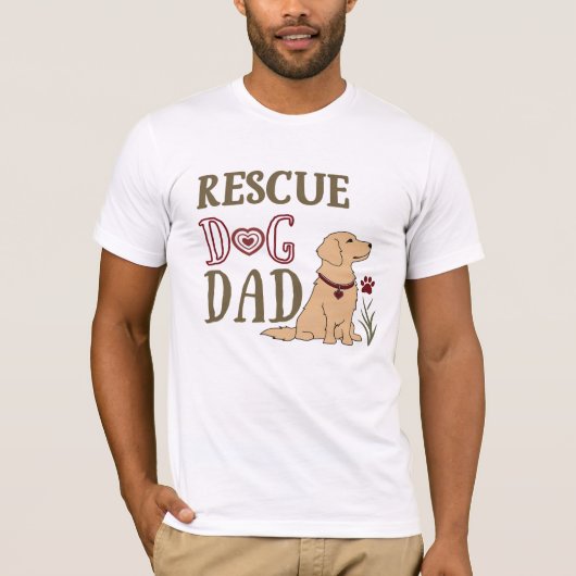 Rescue Dog Dad T-shirt (Voorkant)