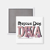 Rescue Dog DIVA Magneet (Voorkant / Achterkant)