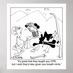 Rescue Dog knoopt CPR Poster