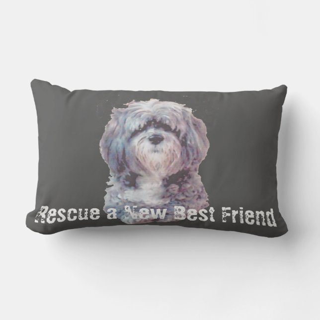 Rescue Dog Lumbar Pillow Kussen (Voorkant)