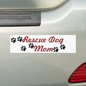 Rescue Dog Mam Bumpersticker (Op auto)
