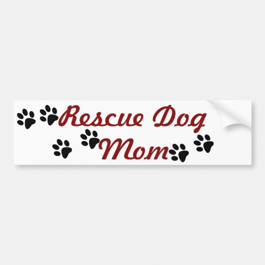 Rescue Dog Mam Bumpersticker (Voorkant)