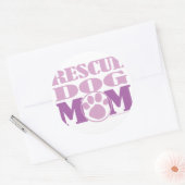 Rescue Dog Mam Ronde Sticker (Envelop)