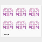 Rescue Dog Mam Ronde Sticker (Vel)
