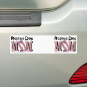 Rescue Dog MOM Bumpersticker (Op auto)