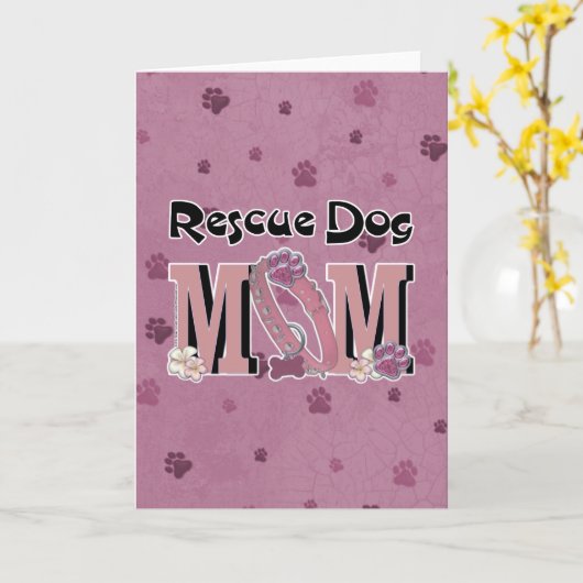 Rescue Dog MOM Kaart (Gele Bloem)