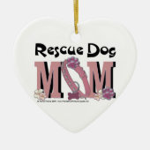 Rescue Dog MOM Keramisch Ornament (Voorkant)