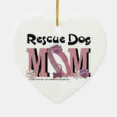 Rescue Dog MOM Keramisch Ornament (Achterkant)