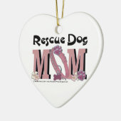 Rescue Dog MOM Keramisch Ornament (Links)
