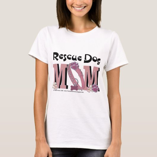 Rescue Dog MOM T-shirt (Voorkant)