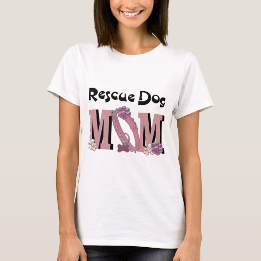 Rescue Dog MOM T-shirt (Voorkant)