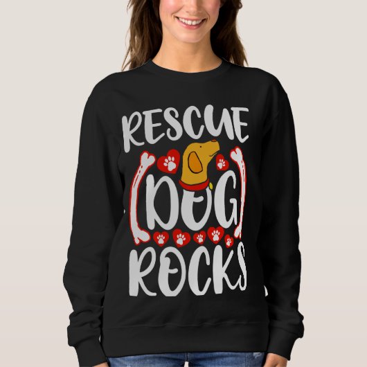 Rescue Dog Rocks Cute Dogs Trui (Voorkant)