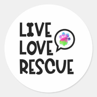 Rescue Dog Search Dog Service Dog Paw Ronde Sticker