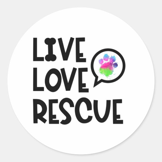Rescue Dog Search Dog Service Dog Paw Ronde Sticker (Voorkant)
