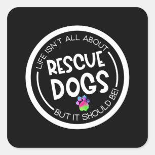 Rescue Dog Search Dog Service Dog Paw Vierkante Sticker