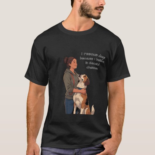 Rescue Dog T-shirt - Tweede kansen - Adoptie voor (Voorkant)