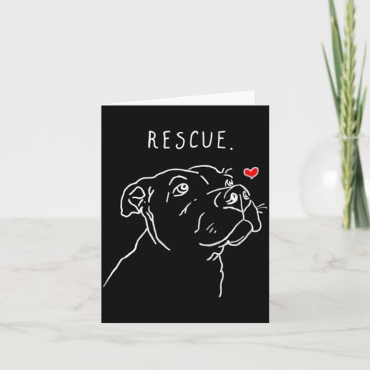 Rescue Dog Tbull Drawing Rescue Mom Adopt Dont _1  Kaart (Voorkant)