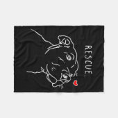 Rescue Dog Tbull Drawing Rescue Mom Adopt Dont  Fleece Deken (Voorkant (Horizontaal))