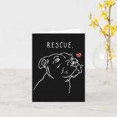 Rescue Dog, Tbull Drawing, Rescue Mom, Adopt Don't Kaart (Gele Bloem)