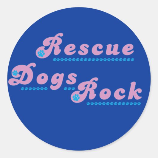 Rescue Dogs Rock Ronde Sticker (Voorkant)