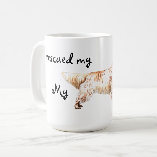 Rescue Engelse Setter Koffiemok (Voorkant links)