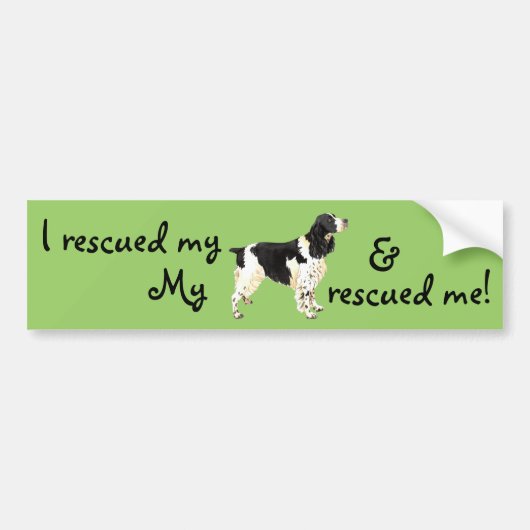 Rescue English Springer Spaniel Bumpersticker (Voorkant)