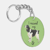 Rescue English Springer Spaniel Sleutelhanger (Voorkant Links)