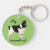 Rescue English Springer Spaniel Sleutelhanger (Achterkant)