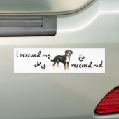 Rescue Entlebucher Mountain Dog Bumpersticker (Op auto)