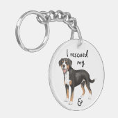 Rescue Entlebucher Mountain Dog Sleutelhanger (Voorkant Links)