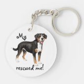 Rescue Entlebucher Mountain Dog Sleutelhanger (Achterkant)