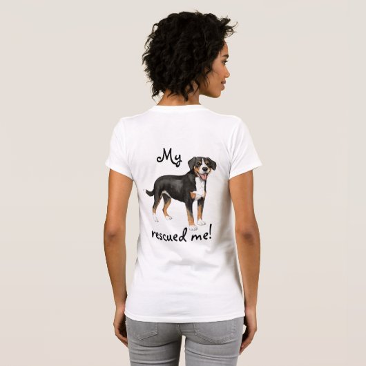 Rescue Entlebucher Mountain Dog T-shirt (Achterkant volledig)