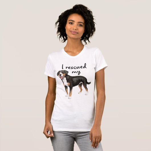 Rescue Entlebucher Mountain Dog T-shirt (Voorkant volledig)