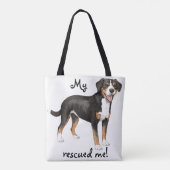 Rescue Entlebucher Mountain Dog Tote Bag (Achterkant)