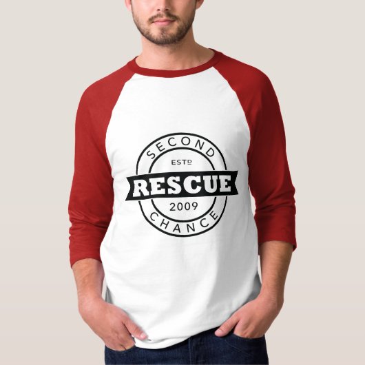 Rescue EST. over honkbal T T-shirt (Voorkant)